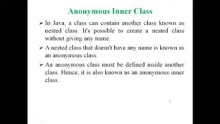 Video 45 Adapter Classes and Inner Classes in Java