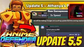 New *INSANE* Features In Update 5.5 Of Anime Defenders. (Must Watch)..