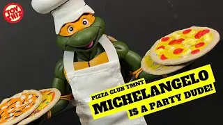 2024 MICHELANGELO IS A PARTY DUDE! | Pizza Club Cartoon TMNT | NECA Toys