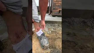 Осторожно! Бетон разъедает кожу!😞