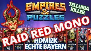 Empires & Puzzles - Red mono vs. Telluria raid attacks ⚔️