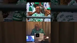 Tinubu and Peter obi watching Nigeria Vs Angola 