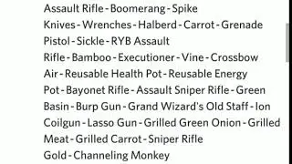 Oh so you play Soul Knight? Name every weapon in the game