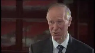 Matt Lorenzo talks to Jack Charlton at the home of football.