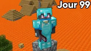 100 Jours avec la Lave qui Monte sur Minecraft