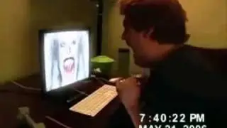 A Guy Breaks The PC Screen Because of Scary Maze Game