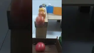 Marble Run Race ASMR - Wooden Wave Course Colorful Marbles #117 #marblerunrace #marblerunasmr