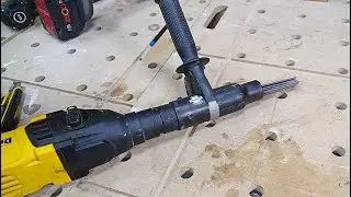 What happens if you install a pneumatic hammer drill attachment on a regular hammer drill?