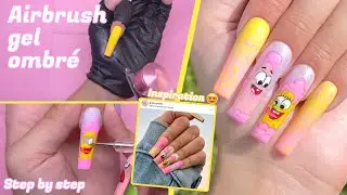 Recreating INSTAGRAM Nails 😱😍 Spongebob & Patrick Character Tutorial DIY | NailzByDev Gel Polishes