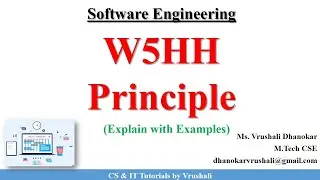 SE 32: W5HH Principle with Examples | Boehm's Principle