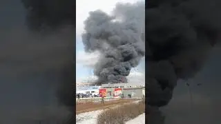 пожар 28.03.2018 Санкт-Петербург автосалон рольф на ул.Савушкина