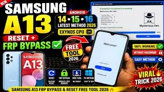  All Samsung SM A135F FRP bypass Exynos 2026 🔥 Android 14/15/16 Google Lock Remove