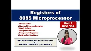 Unit 1 L5 | 8085 Registers | Registers of  8085 | Accumulator | Flag Register | Stack Pointer