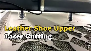 Dual Head Laser Cutter for Leather Shoe Uppers - Golden Laser