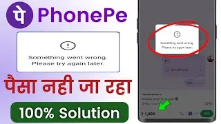 Phonepe something went wrong please try again later - Phonepe se paisa nhi ja raha kya kare