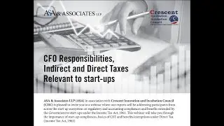 CFO Responsibilities, Indirect and Direct Taxes Relevant to Startups