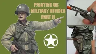Finishing my painting miniature US military Officer figure with  Acrylic colors.