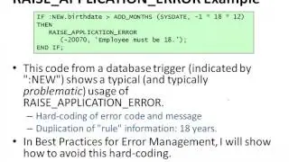 ERROR MGMT IN PLSQL 4