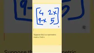 Quiz on Symmetric Matrices 