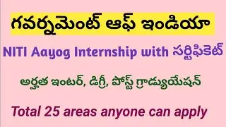 NITI Aayog Internship with certificate
