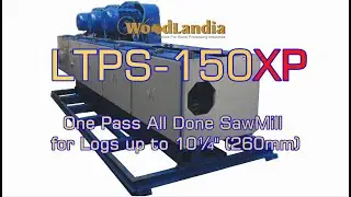 2 Sided Log Profiler and RipSaw LTPS-150XP milling small logs into final product in 1pass + no slabs
