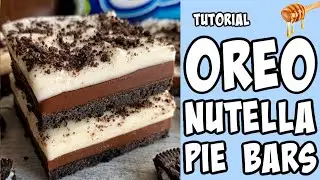 Oreo Nutella Pie Bars! Recipe tutorial 