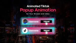 TikTok Popup Animation for Streamers // Lower Thirds // Twitch Social Media Widget