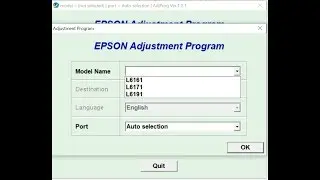 Epson L6161,L6171,L6190,L6191 Adjustment Program (Tested Version 100%)