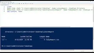 Create File or Directory on Widows Through PowerShell