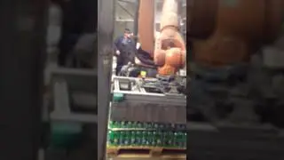 Big old Kuka palletising juice - reteach points