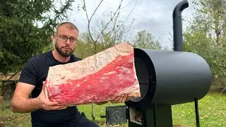 Juicy BEEF RIBS and oven roasted lamb. Meat day in the village.
