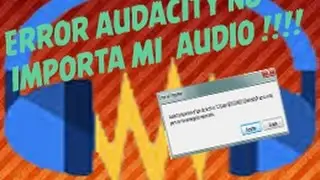 Error al importar en audacity \Solución