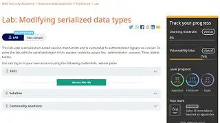 Web Security Academy | Insecure Deserialization | 2 - Modifying Serialized Data Types