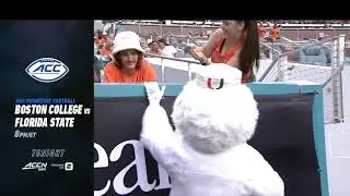 Sebastian the Ibis POUNDS It with Hurricane Fans | Miami Mascot vs Middle Tennessee State 2022
