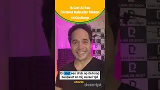 Ik liet AI een content kalender maken over AI. 
