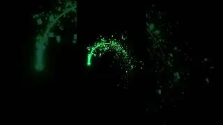 Glowing Particles Green Screen
