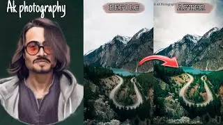 Mountain,trees , river Before/after editing🎨      #mountains #keeploving #views #editingvideos