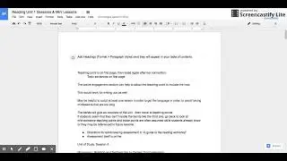 Creating a Table of Contents in a Google Doc