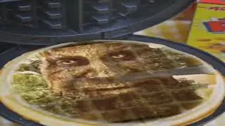 a wise tree in a waffle iron