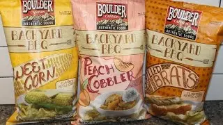 Boulder Canyon Backyard BBQ Kettle Chips: Sweet Corn, Peach Cobbler & Grilled Brats Review