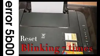 Canon G1000 G2000 G3000 Error 5B00 Blinking 7 times Quick Reset Solution