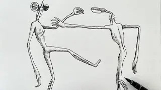 How to draw Siren Head vs Light Head | Easy and simple drawing