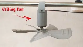 How To Make A Ceiling Fan | Homemade DC Ceiling Fan | 12v DC Ceiling Fan