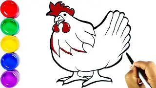 Hen Drawing || How to Draw Hen Step by Step || भाले
