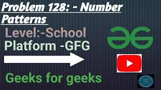 Number Pattern | GFG School | Java | @CodewithRoman