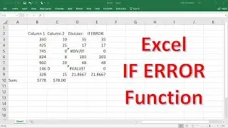 How To Use The IFERROR Function In Excel - The Easy Way!