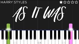Harry Styles - As It Was | EASY Piano Tutorial
