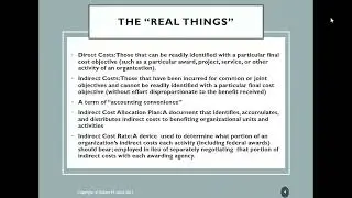 Indirect Cost Fundamentals for Program Directors and Other Non financial RDO Staff
