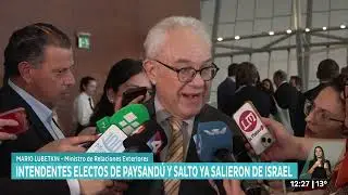 Los intendentes electos Nicolás Olivera y Carlos Albisu ya salieron de Israel