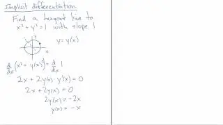 Implicit differentiation